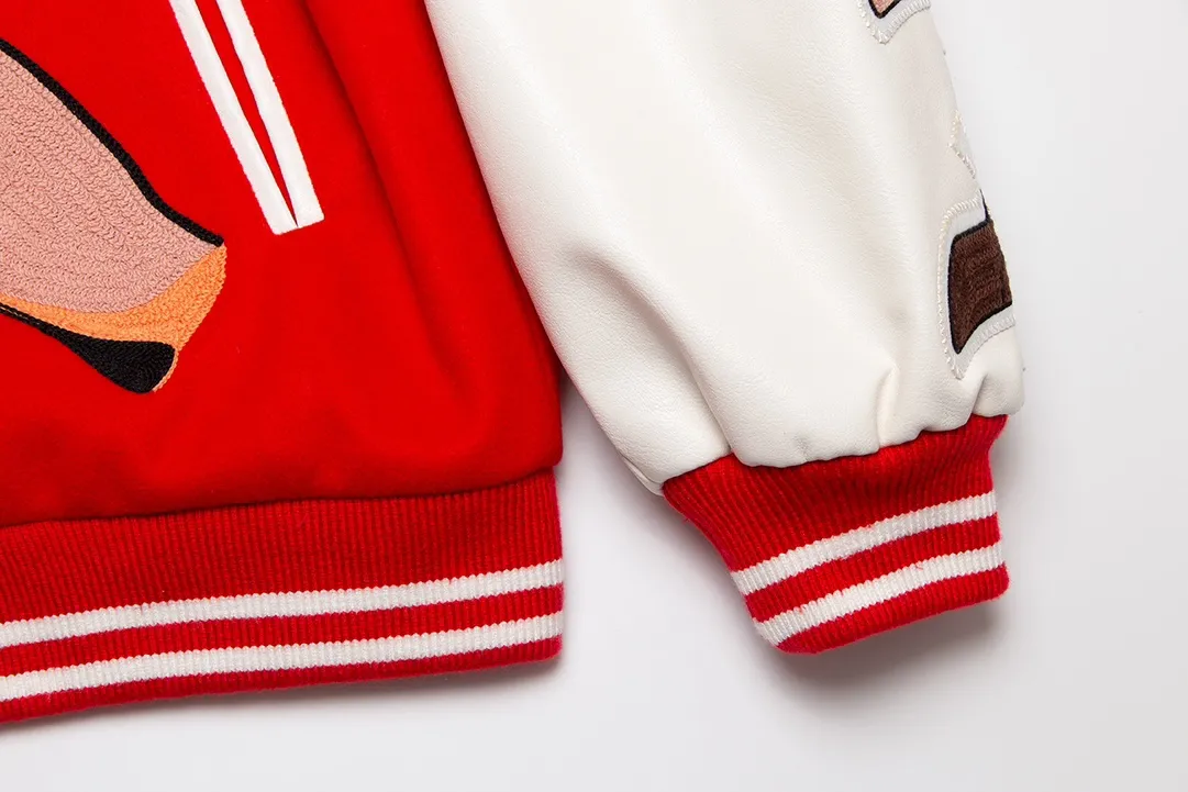 🧸High version SAINT MICHAEL high street vibe style ROCKY same heavy embroidered baseball jacket jacket for men and women p420 Style number: 271 Size: S-XL High version heavy laser embroidery process, quilted version, different from the low-end version on the market, you get what you pay for